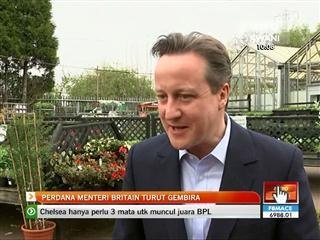 Perdana Menteri Britain turut gembira