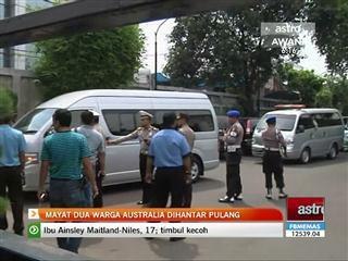 Mayat dua warga Australia dihantar pulang