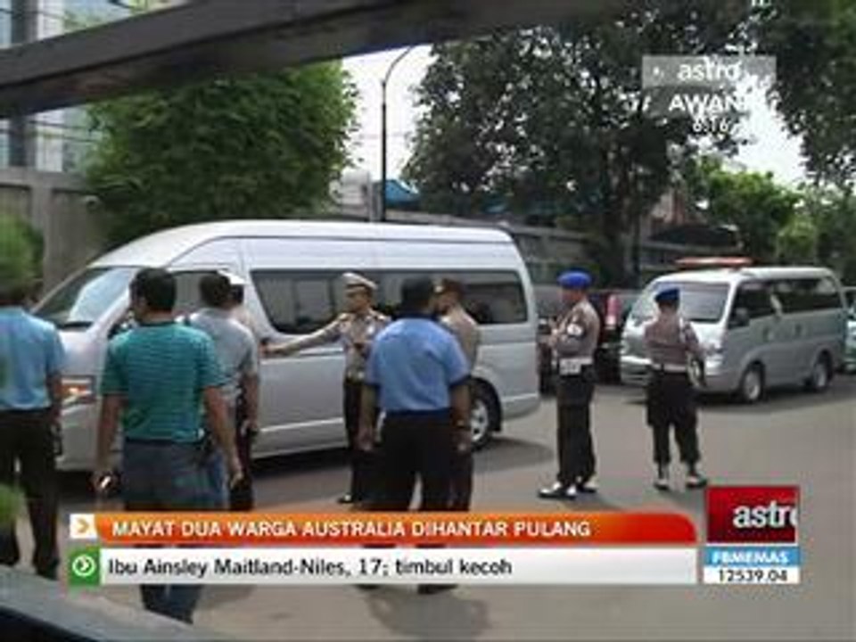 Mayat dua warga Australia dihantar pulang