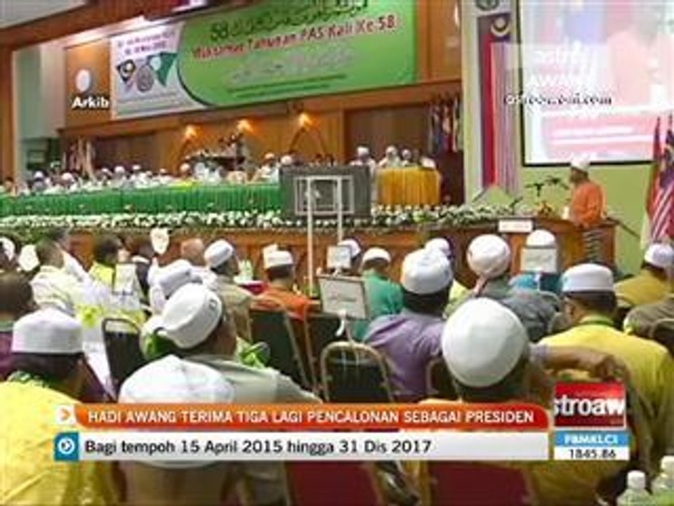Hadi Awang terima tiga lagi pencalonan sebagai Presiden