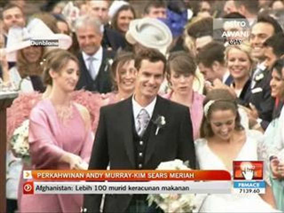 Perkahwinan Andy Murray-Kim Sears meriah