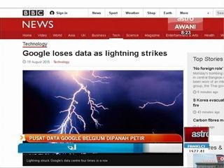 Pusat data Google Belgium dipanah petir
