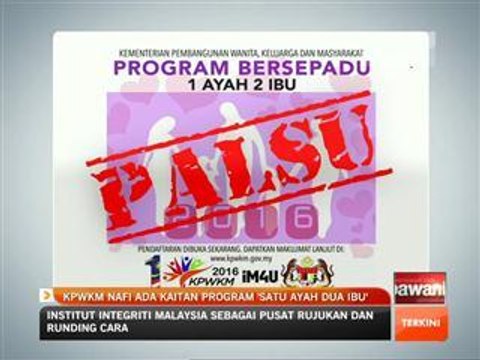 KPWKM nafi ada kaitan program ‘satu ayah dua ibu’