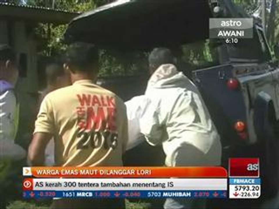 Warga emas maut dilanggar lori