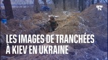 Guerre en Ukraine: les images de tranchées près de Kiev