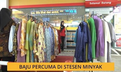 Baju percuma di stesen minyak