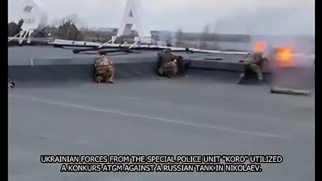 Ukraine War - Rooftop Ukrainians Target Russian Forces With ATGM & NLAW Anti-Tank Weapons