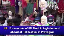 UP: Face masks of PM Modi in high demand ahead of Holi festival in Prayagraj