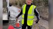 'My Ferrari can't go through': Sir Rod Stewart fills potholes near Essex home