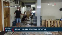 Detik-detik Maling Motor Beraksi di Indekos di Medan