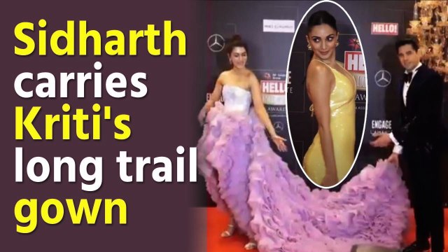 Sidharth Malhota helps Kriti Sanon with her long trail gown, fans says 'Kiara ne jal jana hai by god'
