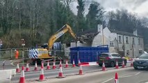 Demolition begins of the former Punchbowl pub in Halifax