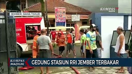 Gedung Stasiun RRI Jember Terbakar