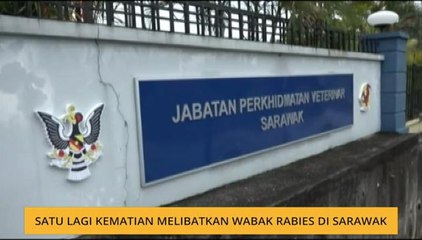 Satu kematian akibat wabak rabeis disahkan berlaku di Sarawak