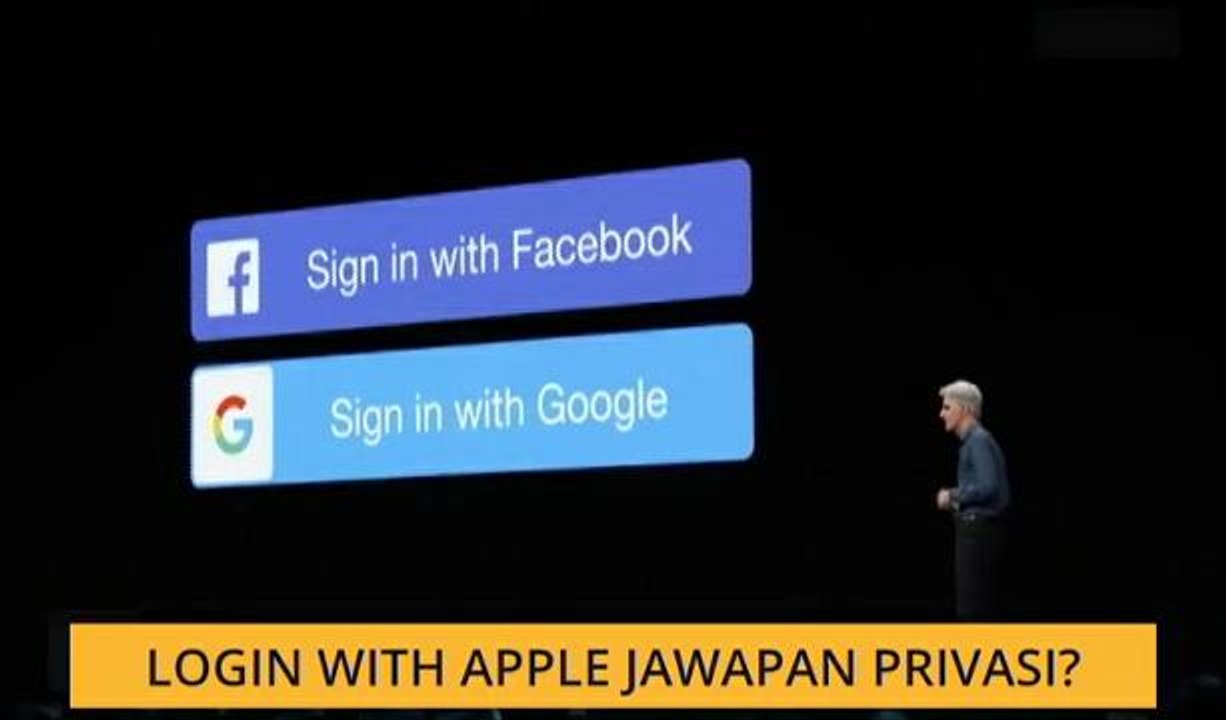 Login with Apple jawapan privasi?