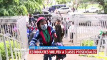 Estudiantes retornan a clases presenciales en Cochabamba bajo medidas de bioseguridad