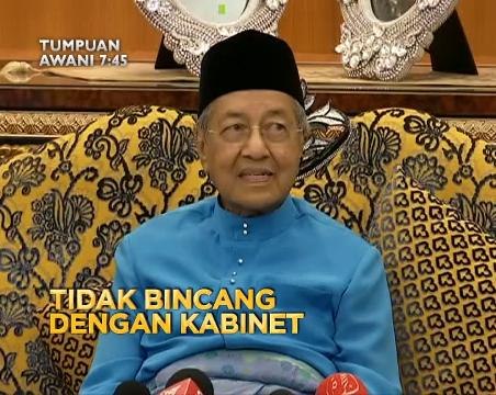 Tumpuan AWANI 7.45: Tidak bincang dengan Kabinet