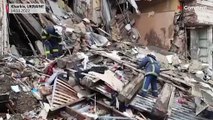 Kharkiv buildings destroyed after airstrike
