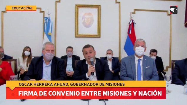 Firma de convenio entre Misiones y Nación