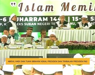 Abdul Hadi dan Tuan Ibrahim kekal Presiden dan Timbalan Presiden Pas