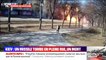 Kiev: un homme échappe de peu à un missile tombé en pleine rue