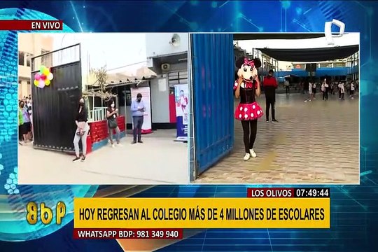 Retorno emotivo en colegios nacionales: niños de inicial y primaria regresan a las aulas
