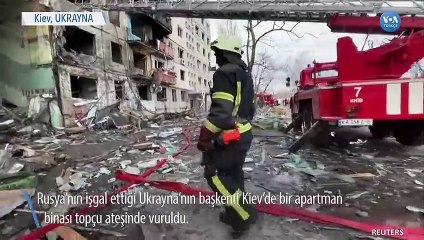 Kiev’de Apartman Binası Vuruldu
