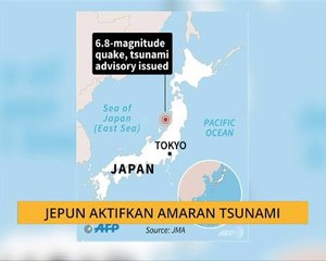 Jepun aktifkan amaran Tsunami