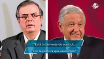Respuesta al Parlamento Europeo, por tema político; Ebrard estuvo de acuerdo: AMLO