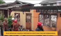Dua beranak warga Indonesia rentung dalam kebakaran