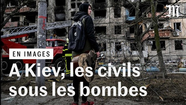 A Kiev, un immeuble résidentiel visé par un bombardement russe