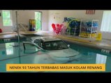 Nenek 93 tahun terbabas masuk kolam renang