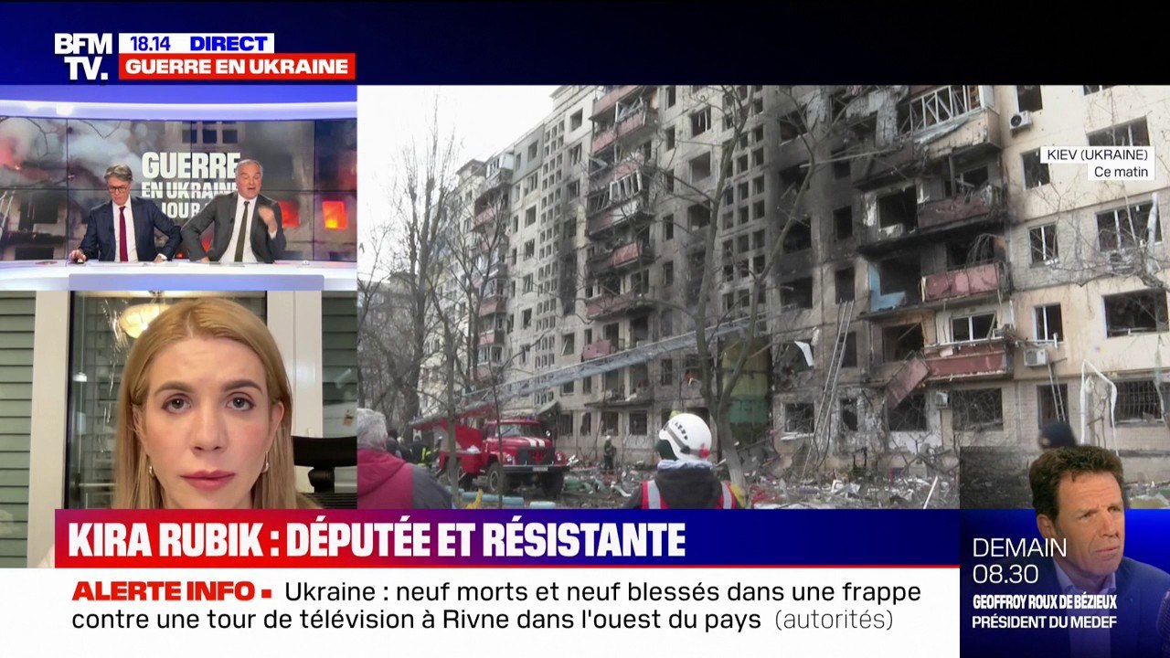 Kira Rudik, députée ukrainienne: "Nous appelons les partenaires européens à fermer le ciel au-dessus de l'Ukraine"