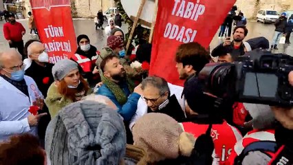 Hekimlerin engellenmesine sosyal medyadan tepki