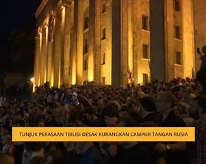 Penunjuk perasaan Tbilisi desak kurangkan campur tangan Rusia