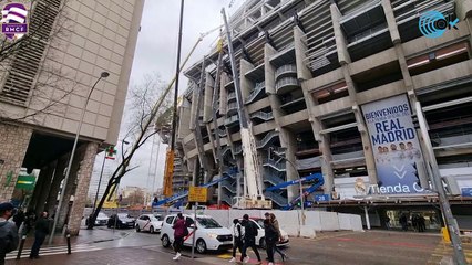 Así es el esqueleto que sujetará la piel envolvente del Bernabéu