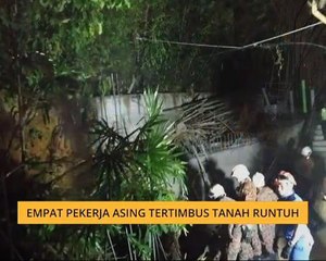Empat pekerja asing tertimbus tanah runtuh
