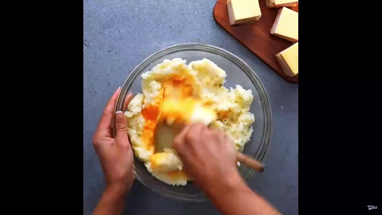 ham and cheese mash squares
