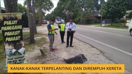 Kanak-kanak terpelanting dan dirempuh kereta
