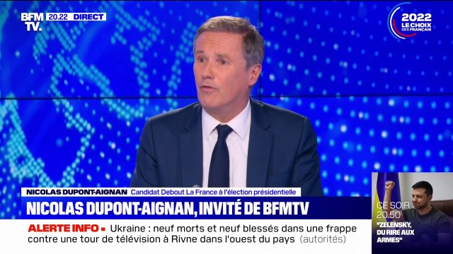 Nicolas Dupont-Aignan sur l'Ukraine: L'intérêt de l'Europe, c'est de ne pas plonger dans un conflit qui va épuiser l'Europe pendant 25 ans