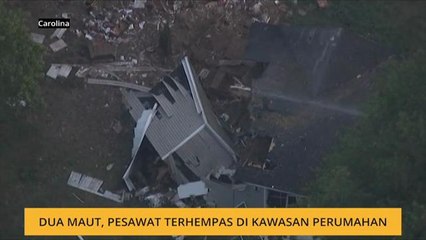 Dua maut, pesawat terhempas di kawasan perumahan