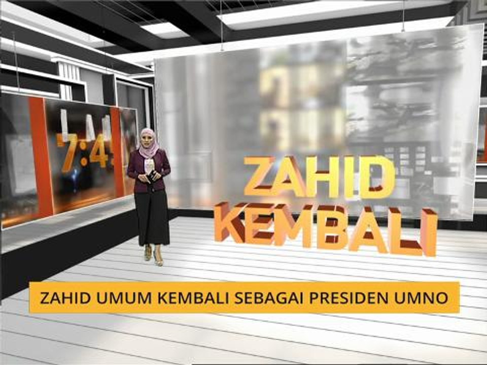 Datuk Seri Ahmad Zahid Hamidi umum kembali sebagai Presiden UMNO