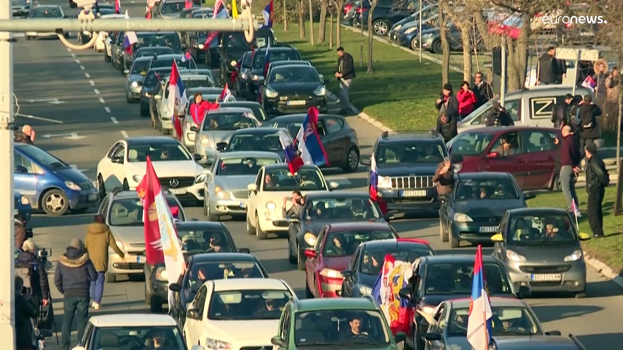 Pro-russischer 'Z'-Autokorso in Belgrad: 'Die Invasion ist ein Befreiungskrieg'