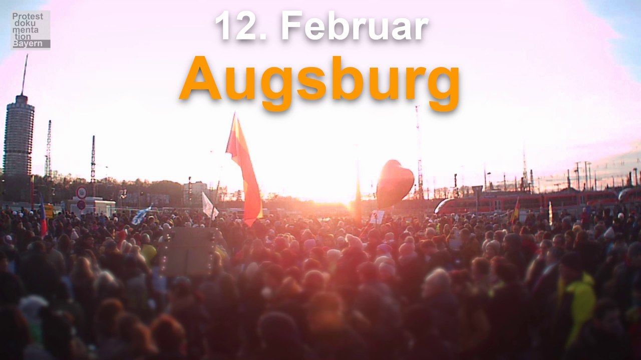 Augsburg: 4.300 demonstrierten friedlich gegen die Impfpflicht | 12.02.2022