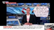 Une manifestante s'introduit sur le plateau du principal journal télévisé de Russie contre la guerre en Ukraine