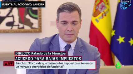 Sánchez habla sobre un acuerdo para bajar impuestos en LaSexta