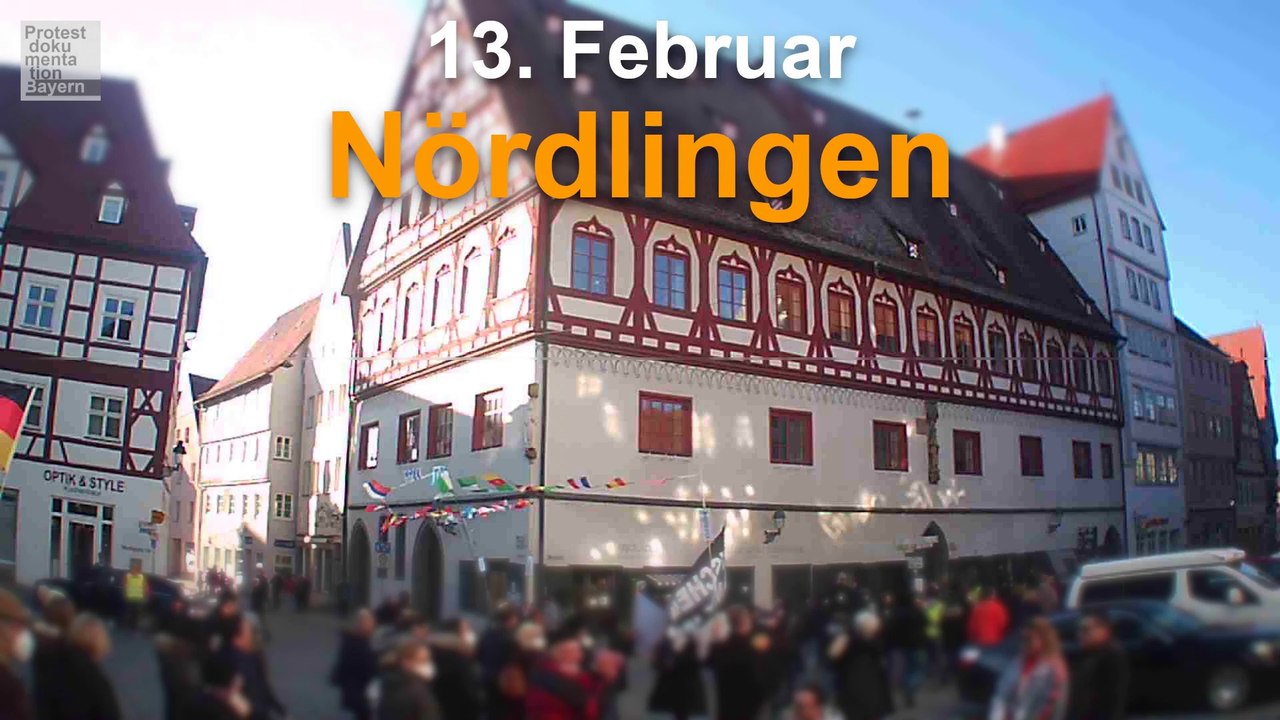 Nördlingen: 2.000 demonstrierten friedlich gegen die Impfpflicht | 13.02.2022