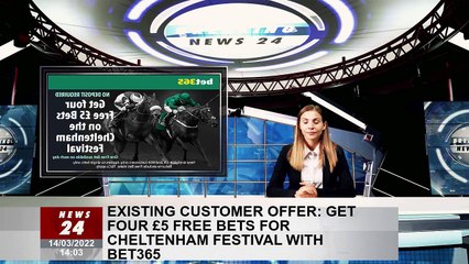 Existing customer offer: Get four £5 free bets for Cheltenham Festival with Bet365