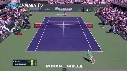 Indian Wells - Alcaraz impressionne face à Bautista Agut