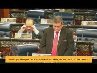 Empat jenayah jadi undang-undang Malaysia jika Statut Rom diratifikasi
